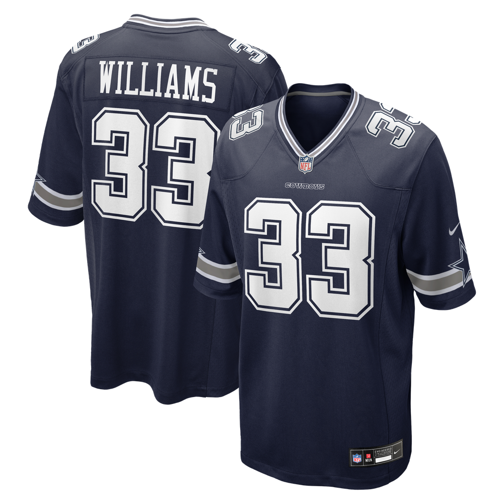 Men's Dallas Cowboys Javonte Williams Navy Team Game Jersey