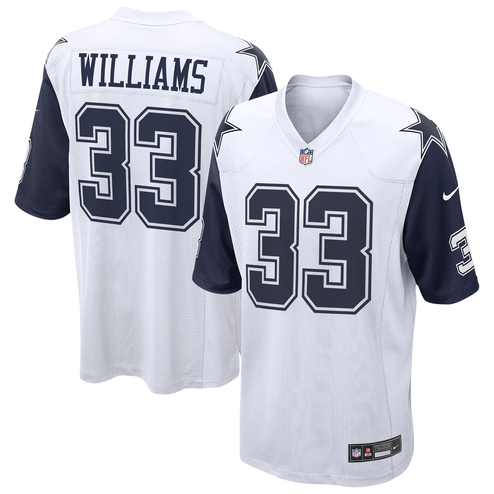 Men's Dallas Cowboys Javonte Williams White Alternate Game Jersey