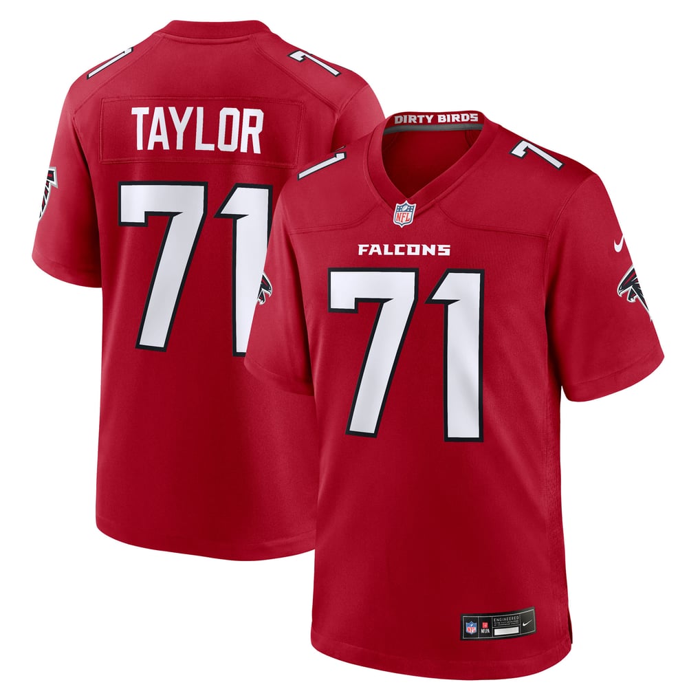 Men's Atlanta Falcons Jawaan Taylor Red Team Game Jersey