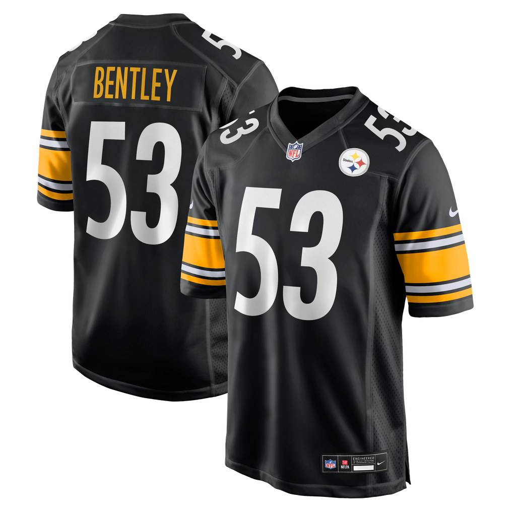 Men's Pittsburgh Steelers JaWhaun Bentley Black Team Game Jersey
