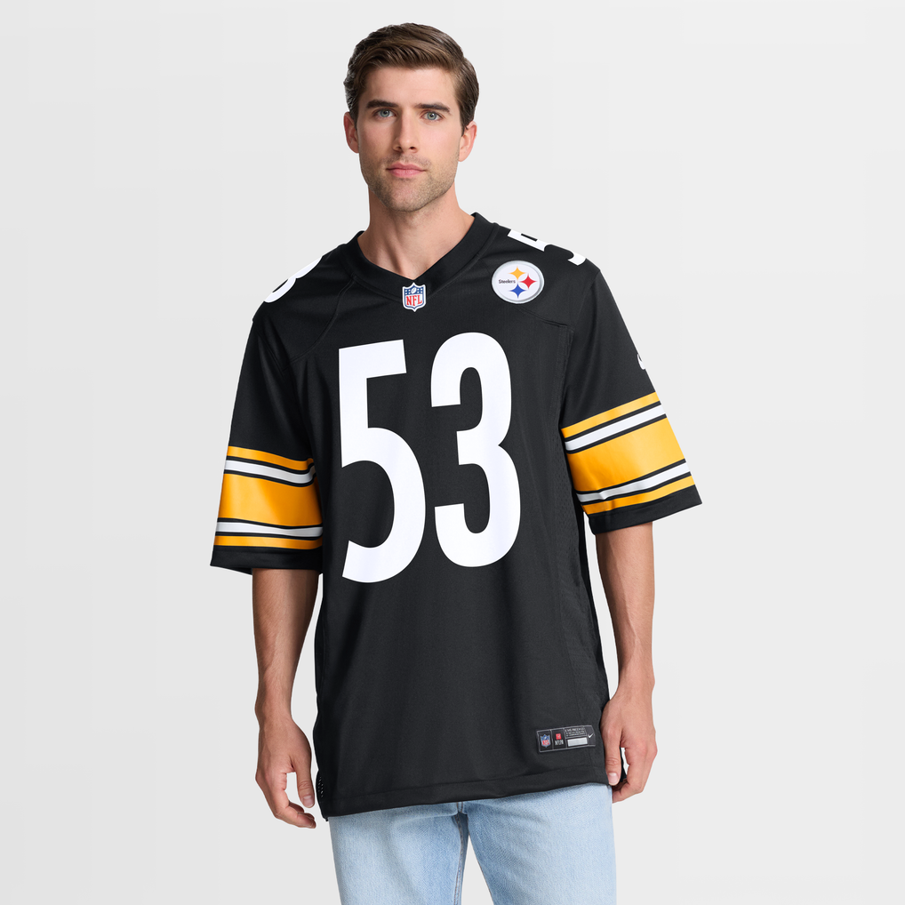 Men's Pittsburgh Steelers JaWhaun Bentley Black Team Game Jersey