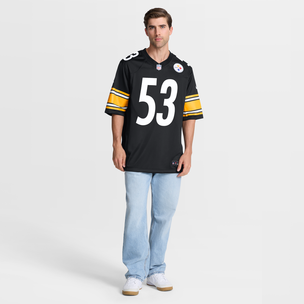 Men's Pittsburgh Steelers JaWhaun Bentley Black Team Game Jersey