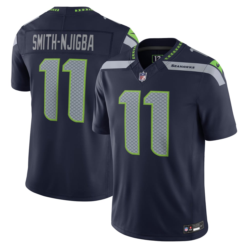 Men's Seattle Seahawks Jaxon Smith-Njigba College Navy Team Vapor F.U.S.E. Stitched Limited Jersey