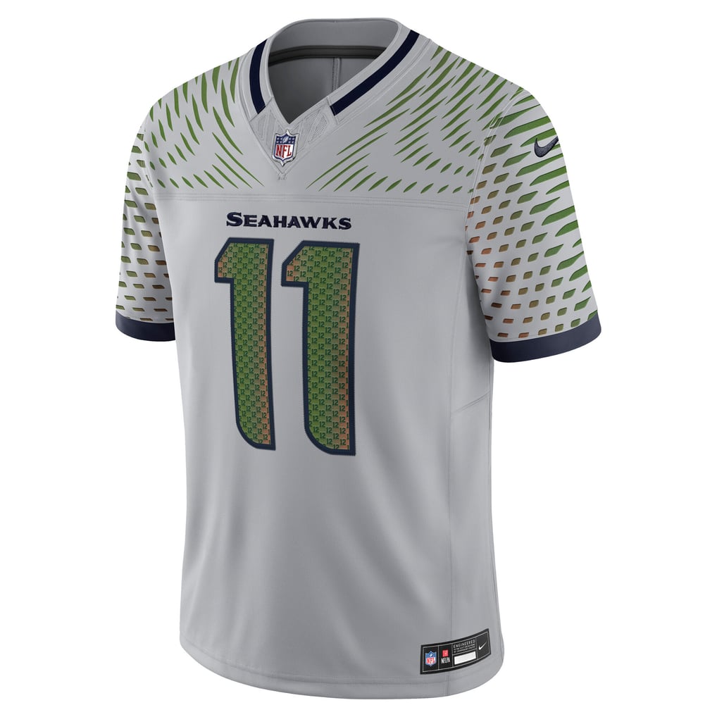 Men's Seattle Seahawks Jaxon Smith-Njigba Gray Rivalries Collection Stitched Limited Jersey