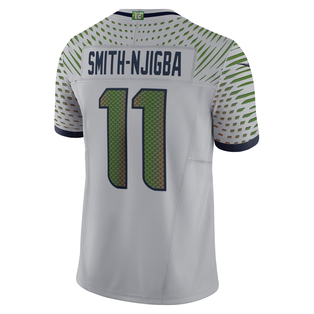 Men's Seattle Seahawks Jaxon Smith-Njigba Gray Rivalries Collection Stitched Limited Jersey