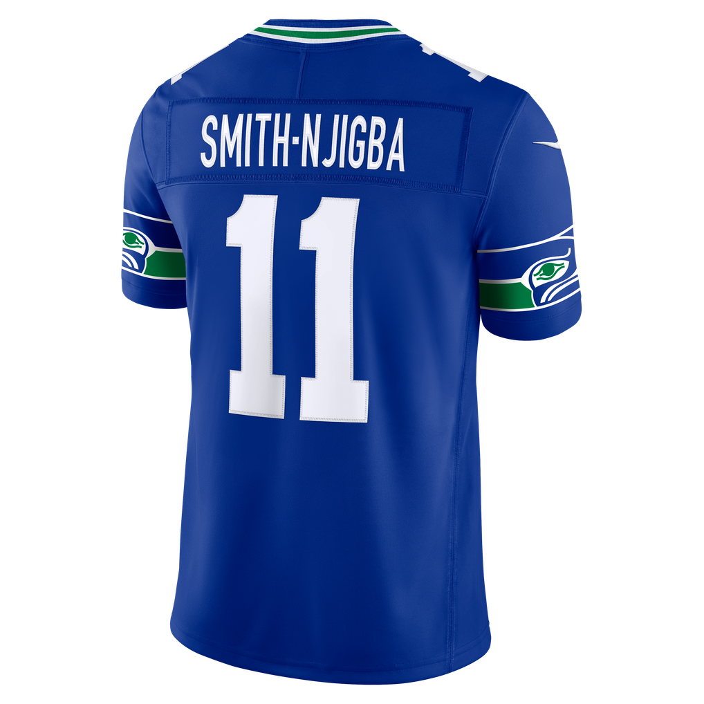 Men's Seattle Seahawks Jaxon Smith-Njigba Royal Alternate Vapor F.U.S.E. Stitched Limited Jersey