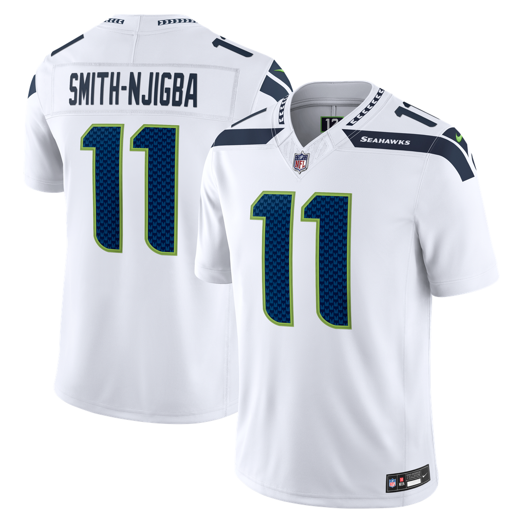 Men's Seattle Seahawks Jaxon Smith-Njigba White Vapor F.U.S.E. Stitched Limited Jersey