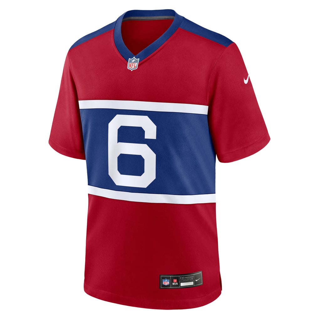 Men's New York Giants Jaxson Dart Red Alternate Century Red Game Jersey