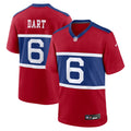 Men's New York Giants Jaxson Dart Red Alternate Century Red Game Jersey