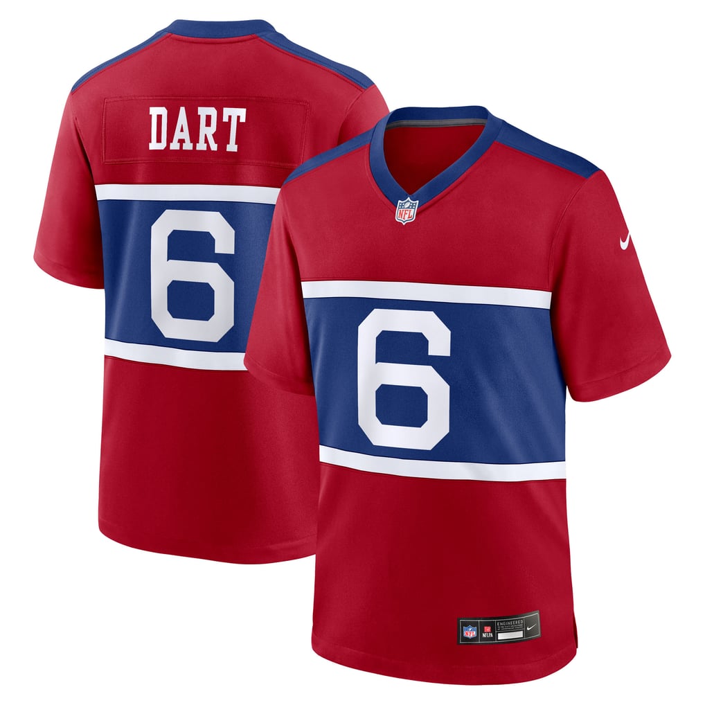 Men's New York Giants Jaxson Dart Red Alternate Century Red Game Jersey