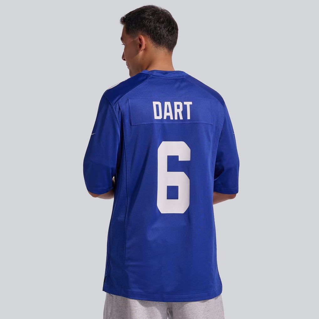 Men's New York Giants Jaxson Dart Royal Team Game Jersey