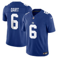 Men's New York Giants Jaxson Dart Royal Team Vapor F.U.S.E. Stitched Limited Jersey