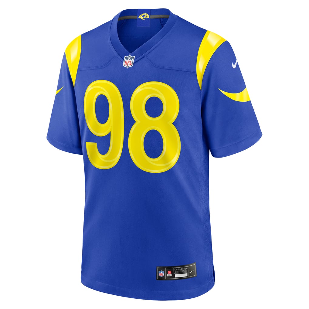 Men's Los Angeles Rams Jaxson Moi Royal Game Jersey