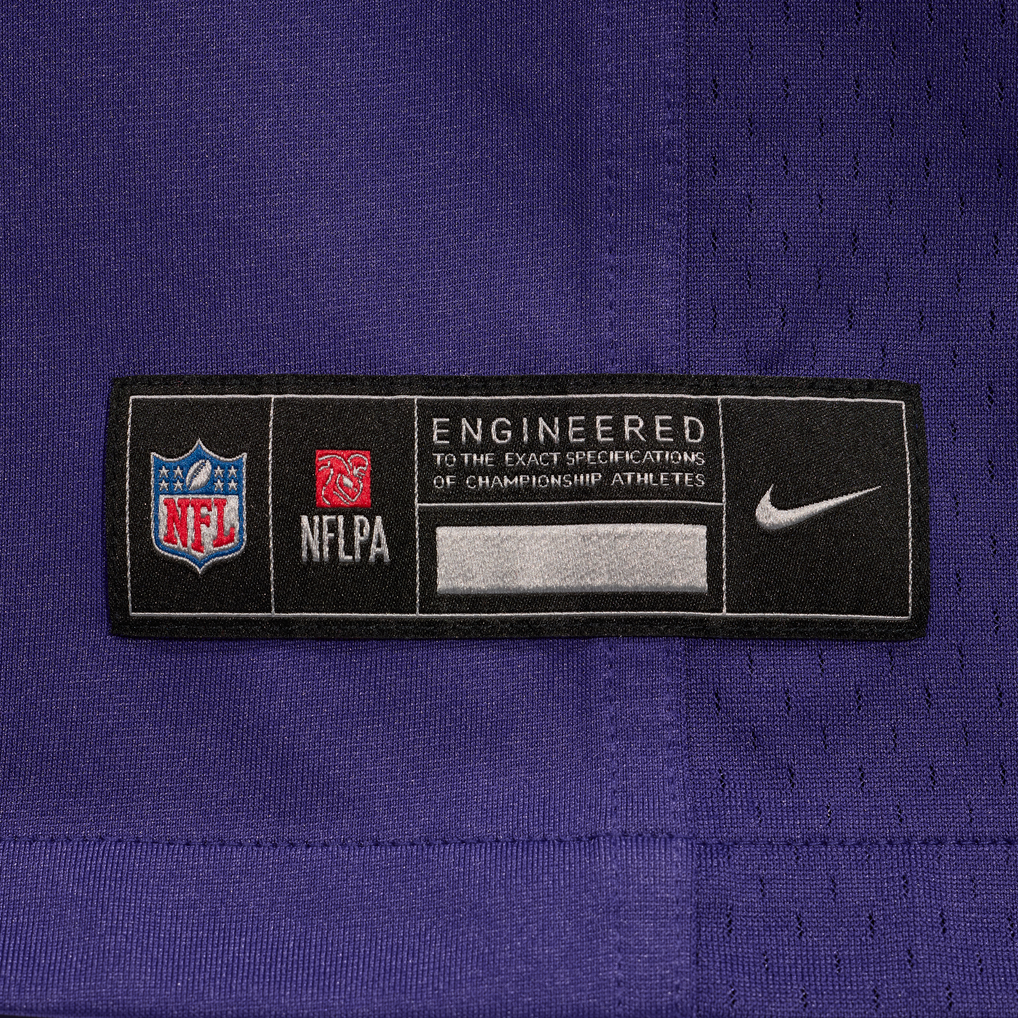 Men's Baltimore Ravens Jay Higgins IV Purple Team Game Jersey