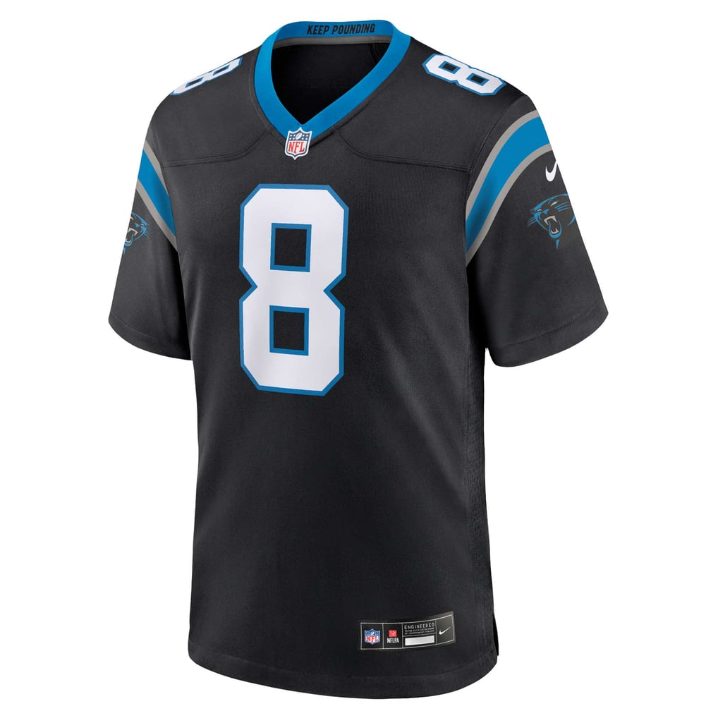Men's Carolina Panthers Jaycee Horn Black Game Jersey