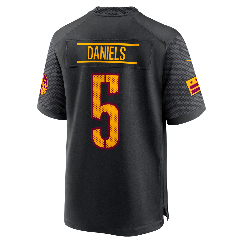 Men's Washington Commanders Jayden Daniels Black Alternate Game Player Jersey