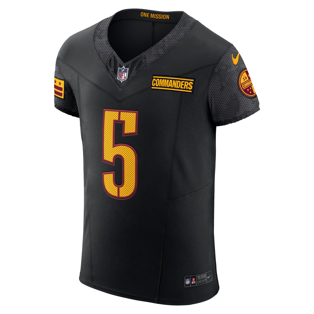 Men's Washington Commanders Jayden Daniels Black Alternate Vapor F.U.S.E. Elite Jersey