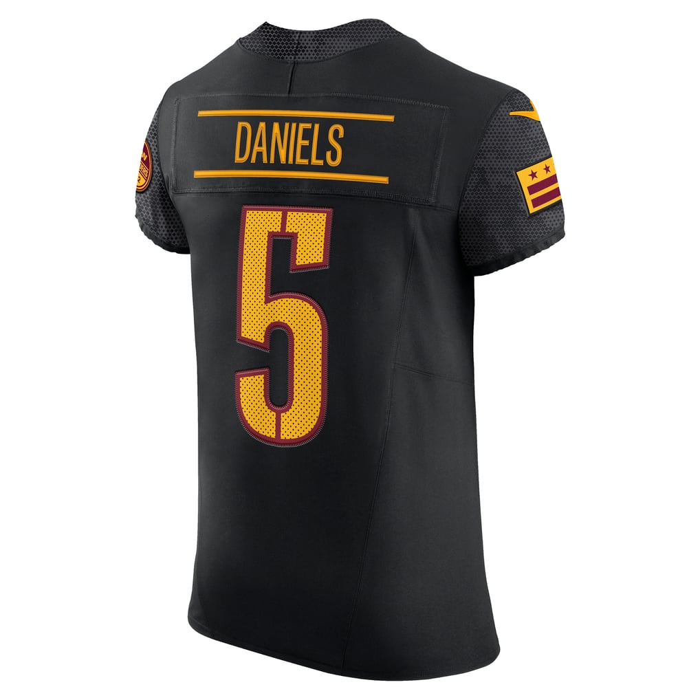 Men's Washington Commanders Jayden Daniels Black Alternate Vapor F.U.S.E. Elite Jersey