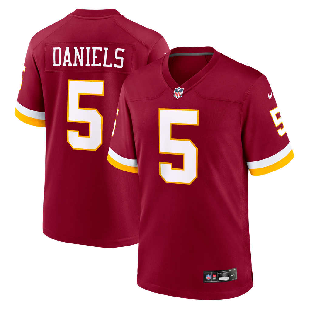 Men's Washington Commanders Jayden Daniels Burgundy Game Jersey