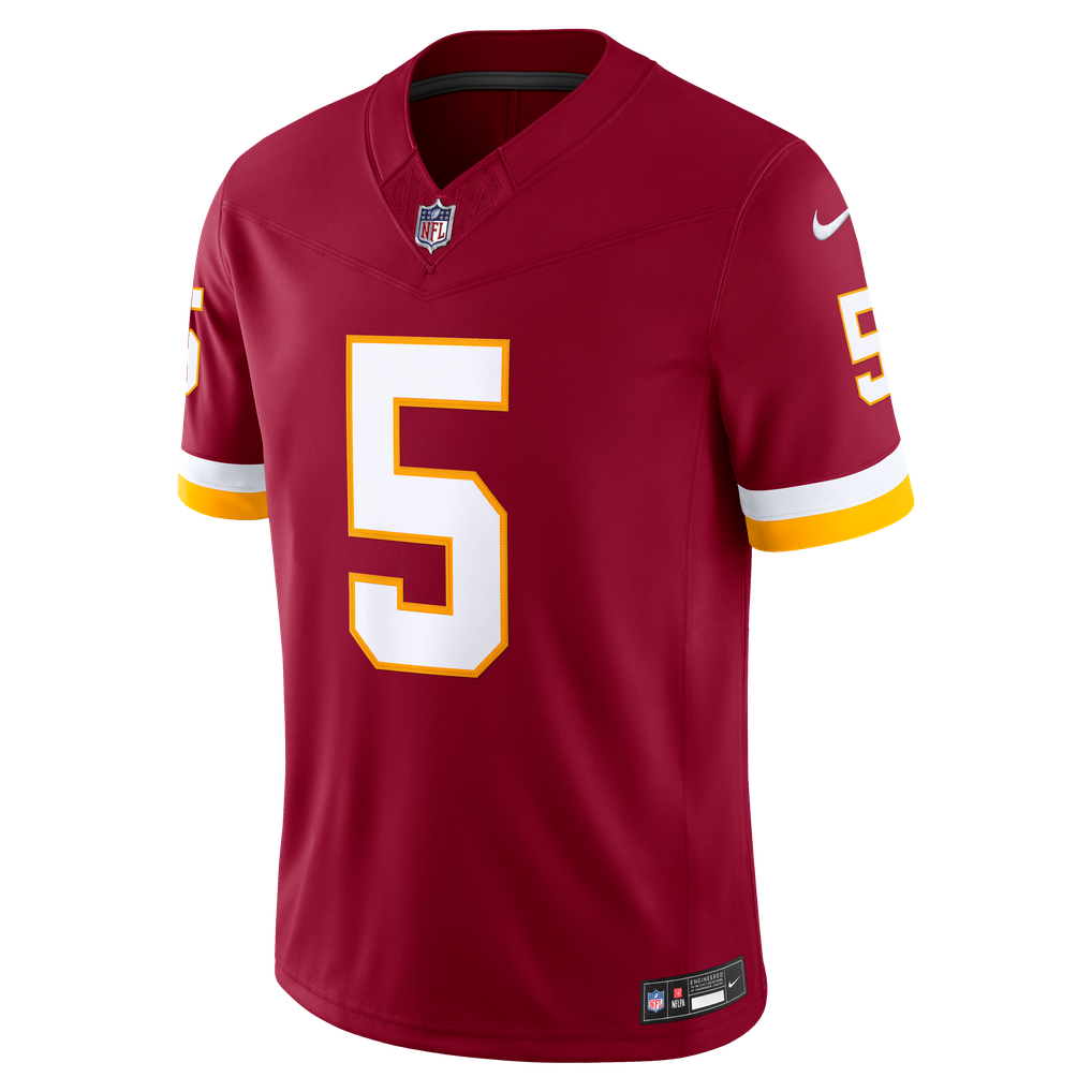 Men's Washington Commanders Jayden Daniels Burgundy Team Vapor F.U.S.E. Stitched Limited Jersey