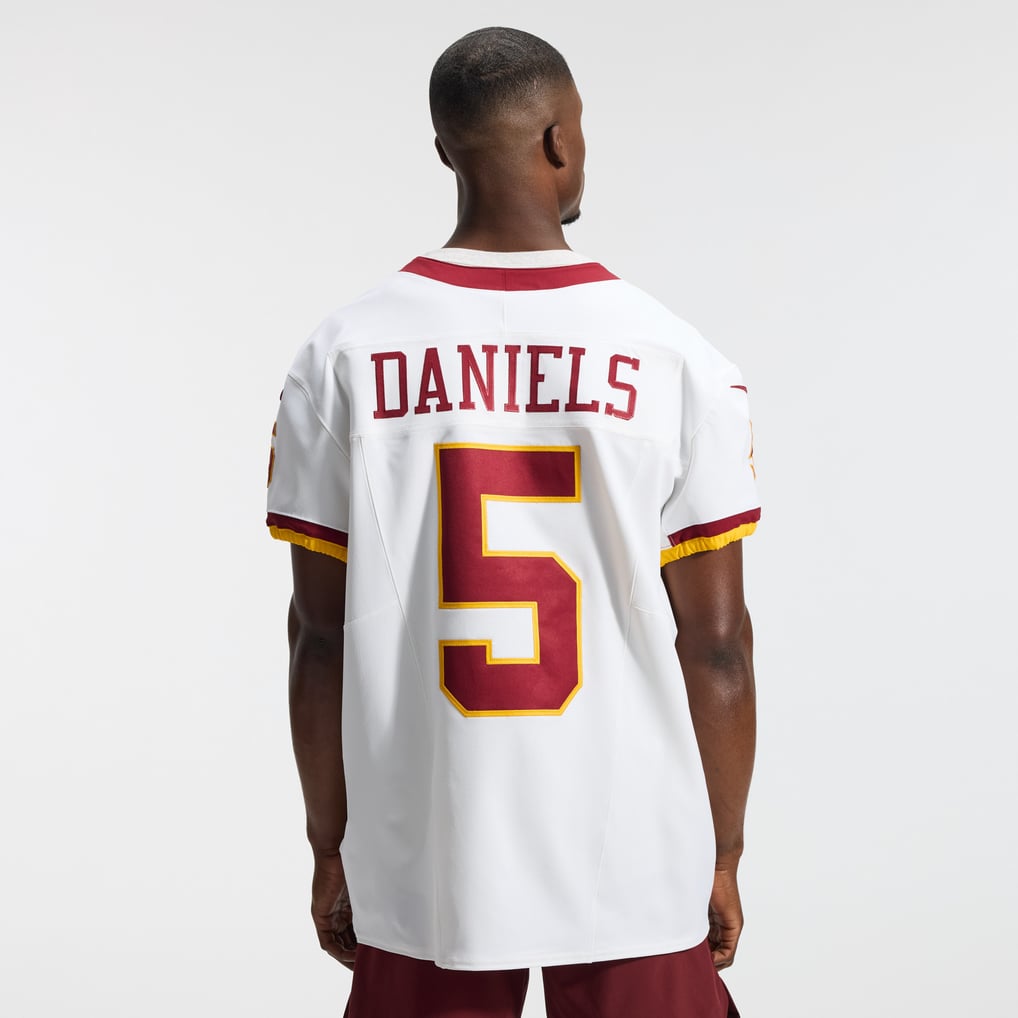Men's Washington Commanders Jayden Daniels White Alternate 2 Super Bowl Era Vapor F.U.S.E. Elite Jersey