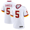 Men's Washington Commanders Jayden Daniels White Game Super Bowl Era Jersey