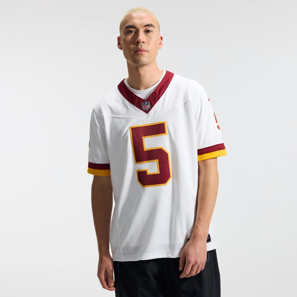 Men's Washington Commanders Jayden Daniels White Vapor F.U.S.E. Stitched Limited Jersey