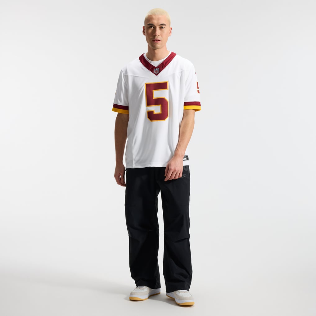 Men's Washington Commanders Jayden Daniels White Vapor F.U.S.E. Stitched Limited Jersey