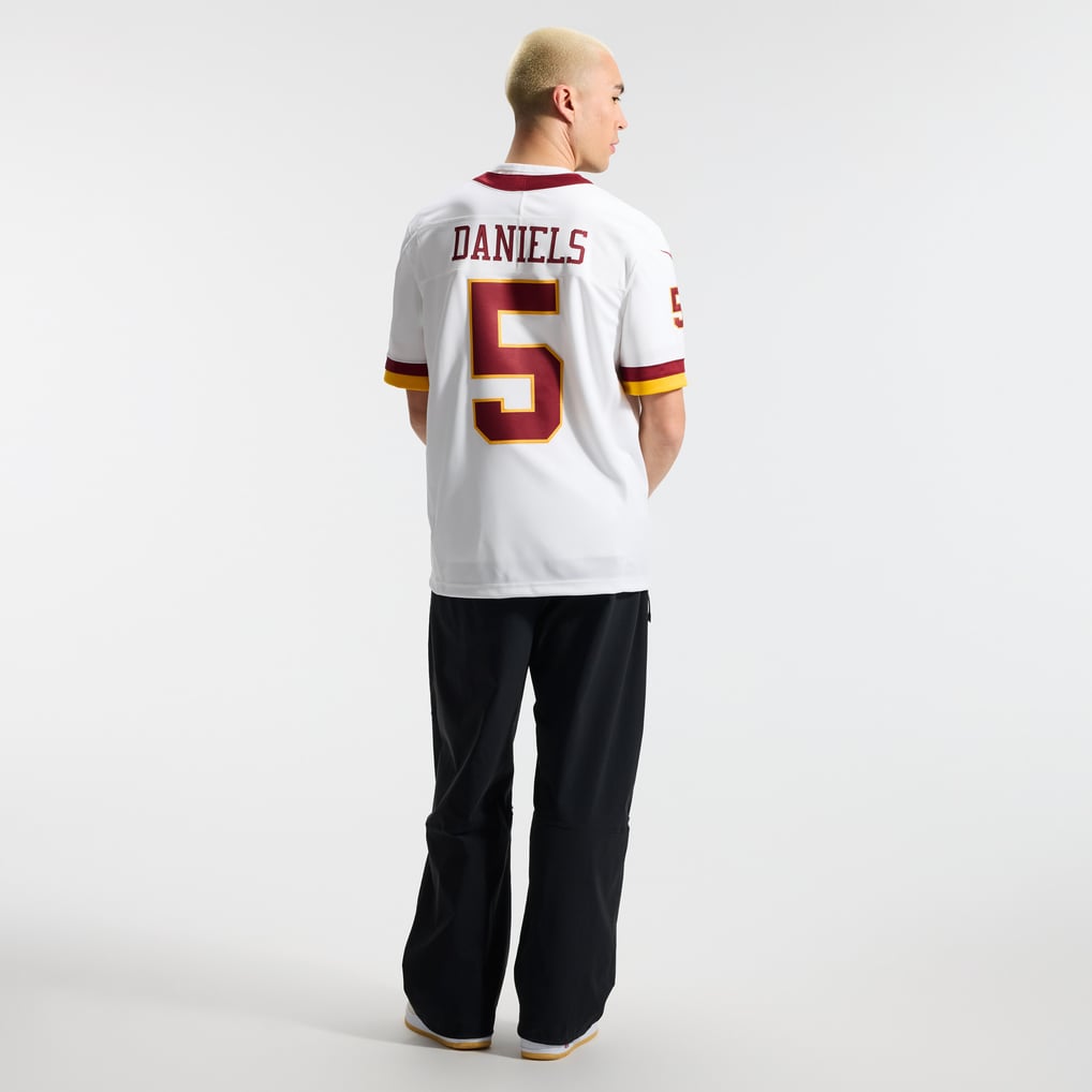 Men's Washington Commanders Jayden Daniels White Vapor F.U.S.E. Stitched Limited Jersey