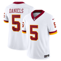 Men's Washington Commanders Jayden Daniels White Vapor F.U.S.E. Stitched Limited Jersey