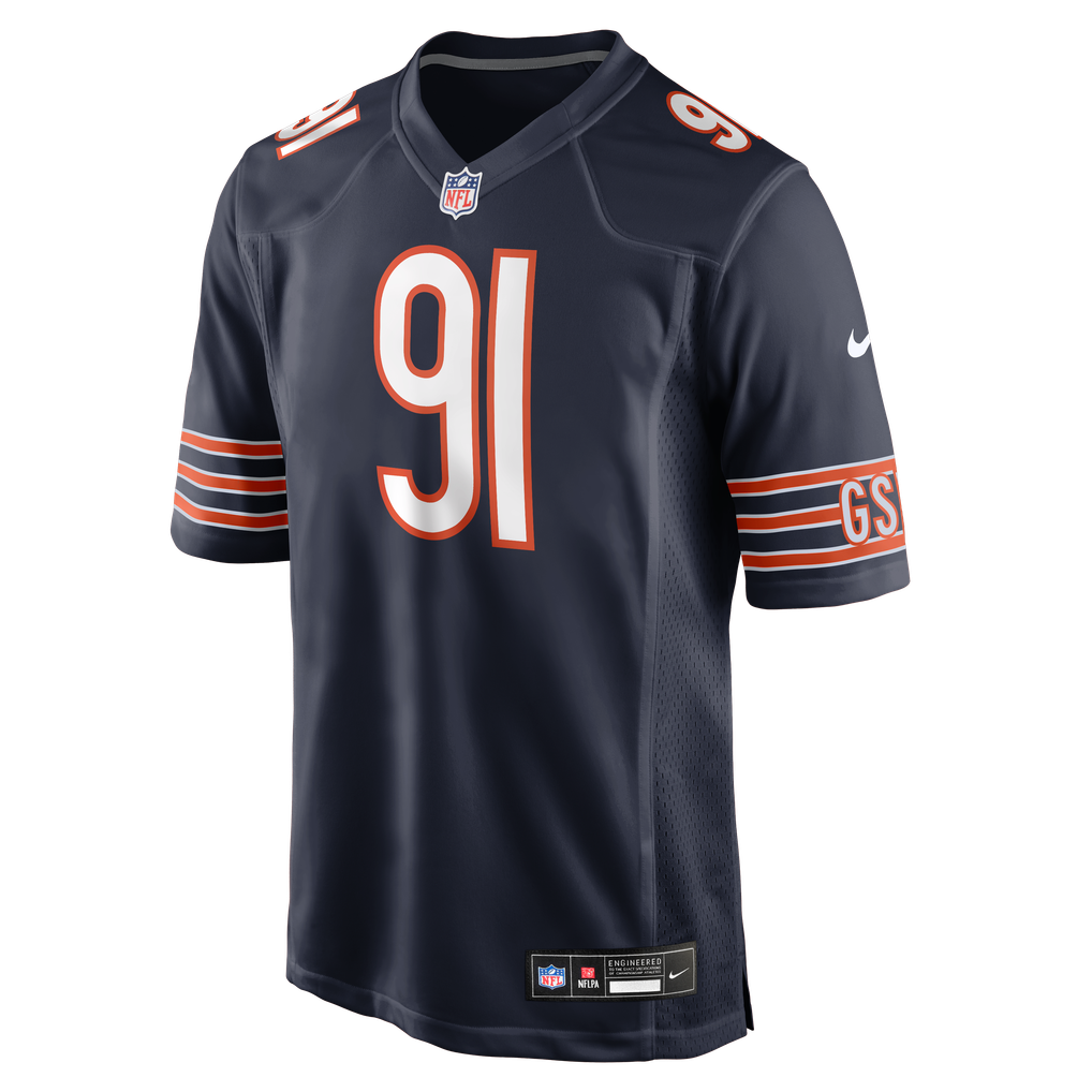 Men's Chicago Bears Jayden Loving Navy Team Game Jersey