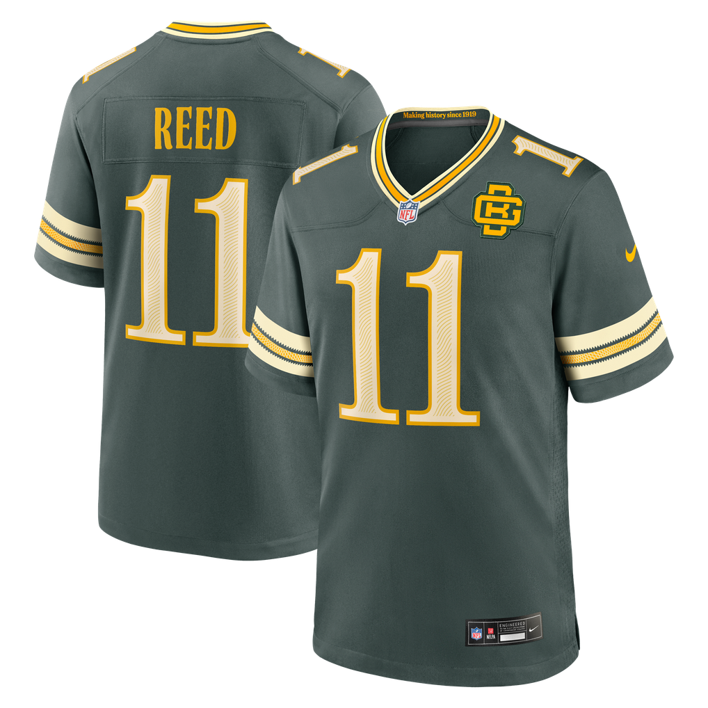 Men's Green Bay Packers Jayden Reed Green 2026 Rivalries Collection Game Jersey