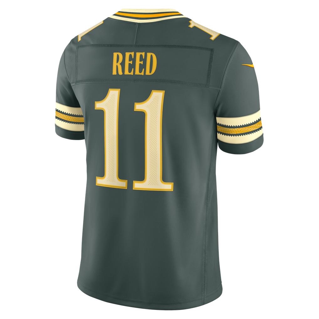 Men's Green Bay Packers Jayden Reed Green 2026 Rivalries Collection Stitched Limited Jersey