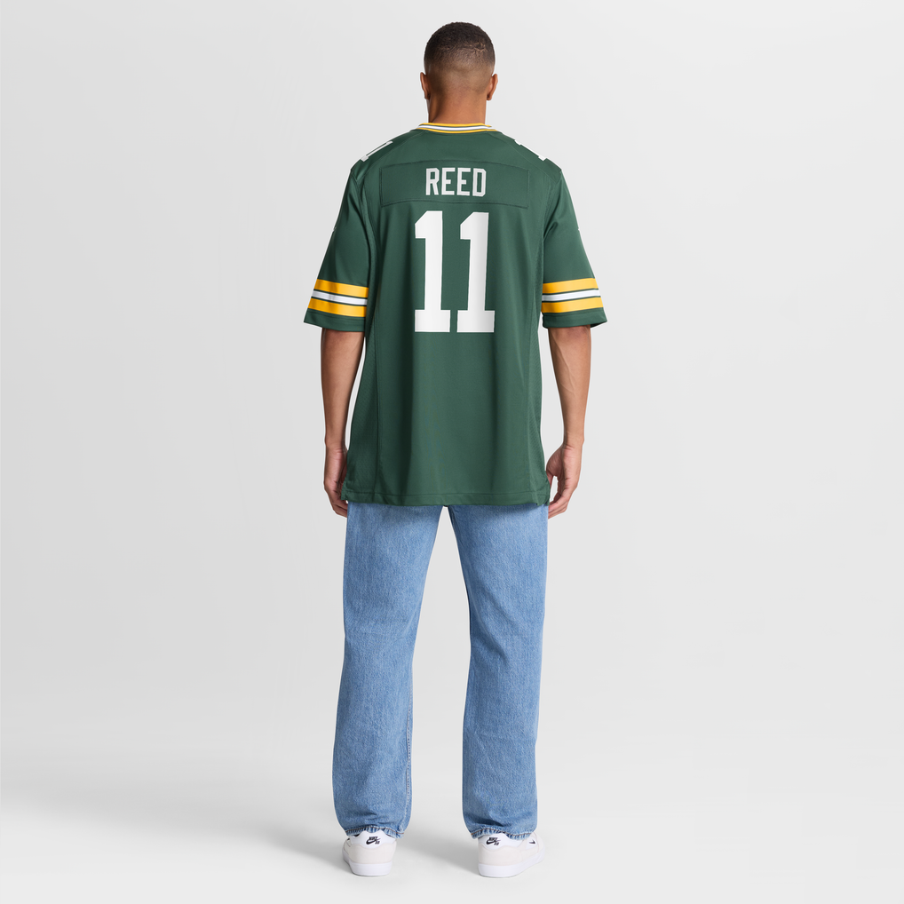 Men's Green Bay Packers Jayden Reed Green Game Jersey
