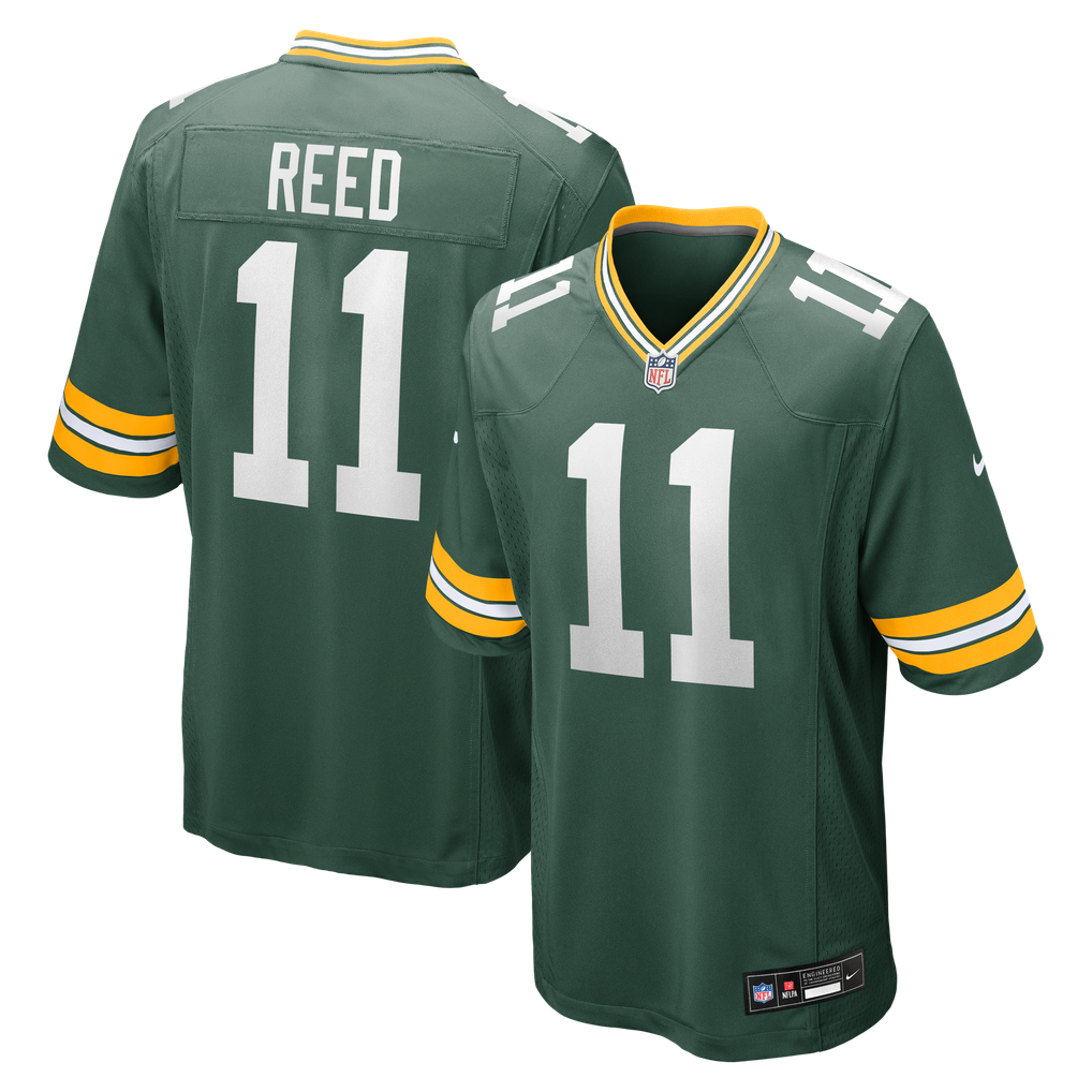 Men's Green Bay Packers Jayden Reed Green Game Jersey