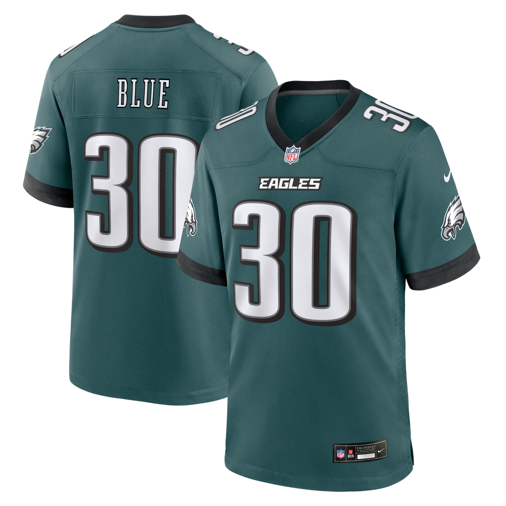 Men's Philadelphia Eagles Jaydon Blue Midnight Green Team Game Jersey