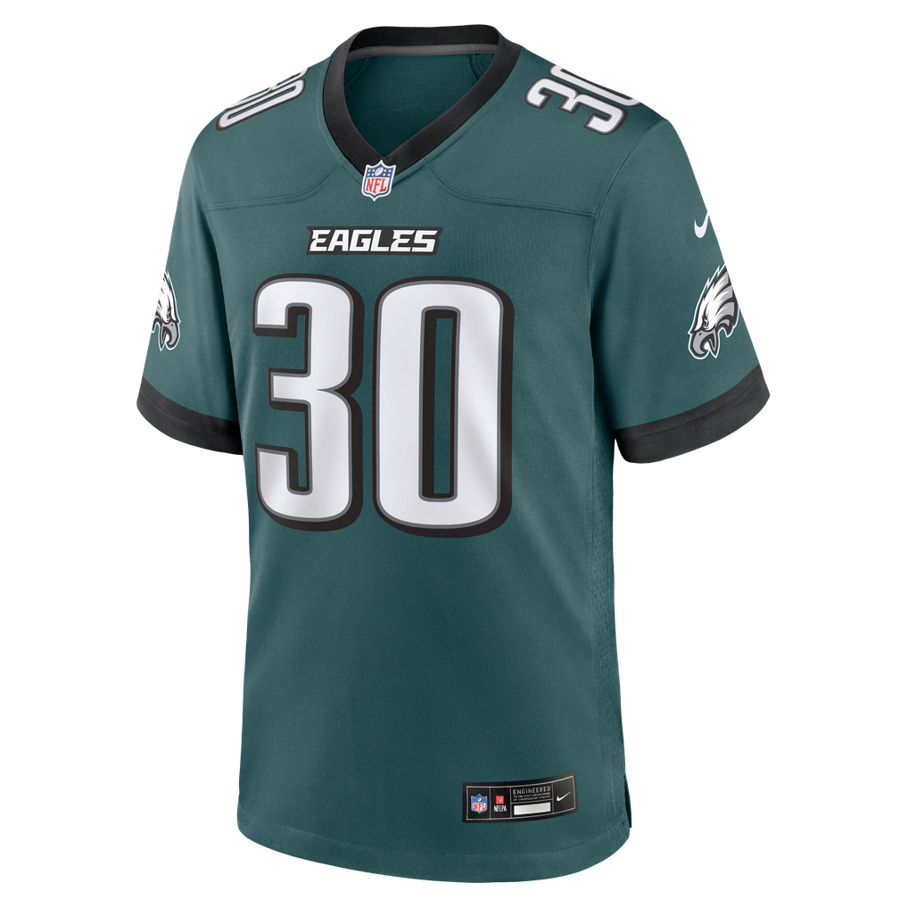 Men's Philadelphia Eagles Jaydon Blue Midnight Green Team Game Jersey