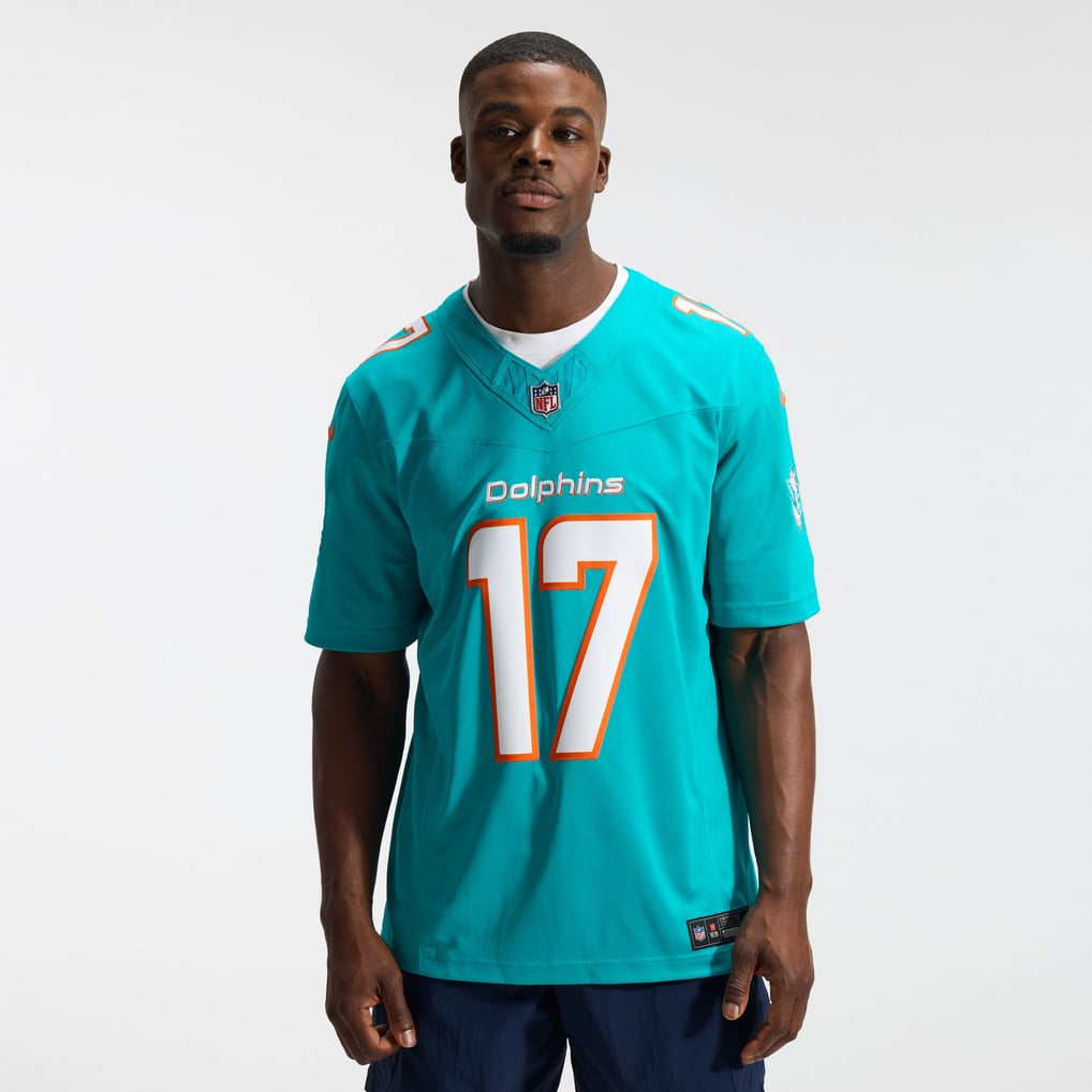 Men's Miami Dolphins Jaylen Waddle Aqua Team Vapor F.U.S.E. Stitched Limited Jersey