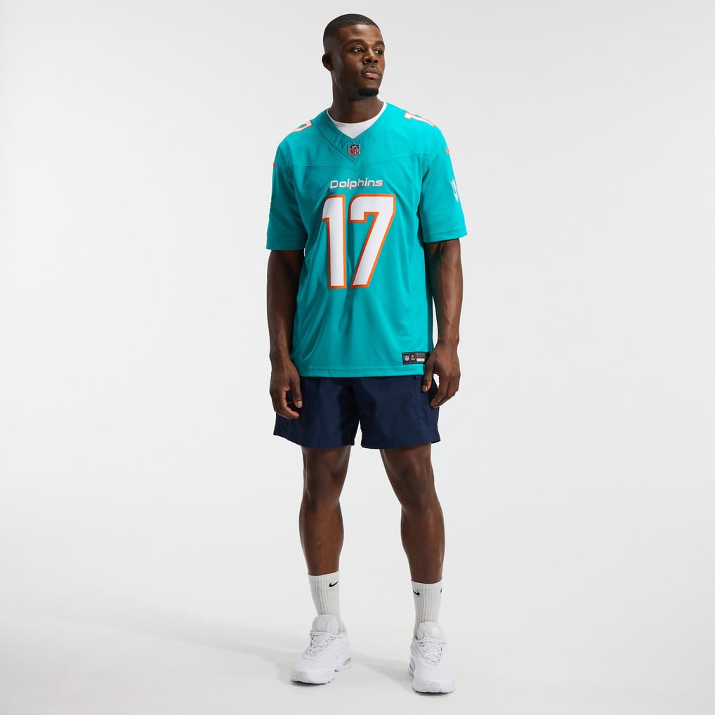 Men's Miami Dolphins Jaylen Waddle Aqua Team Vapor F.U.S.E. Stitched Limited Jersey