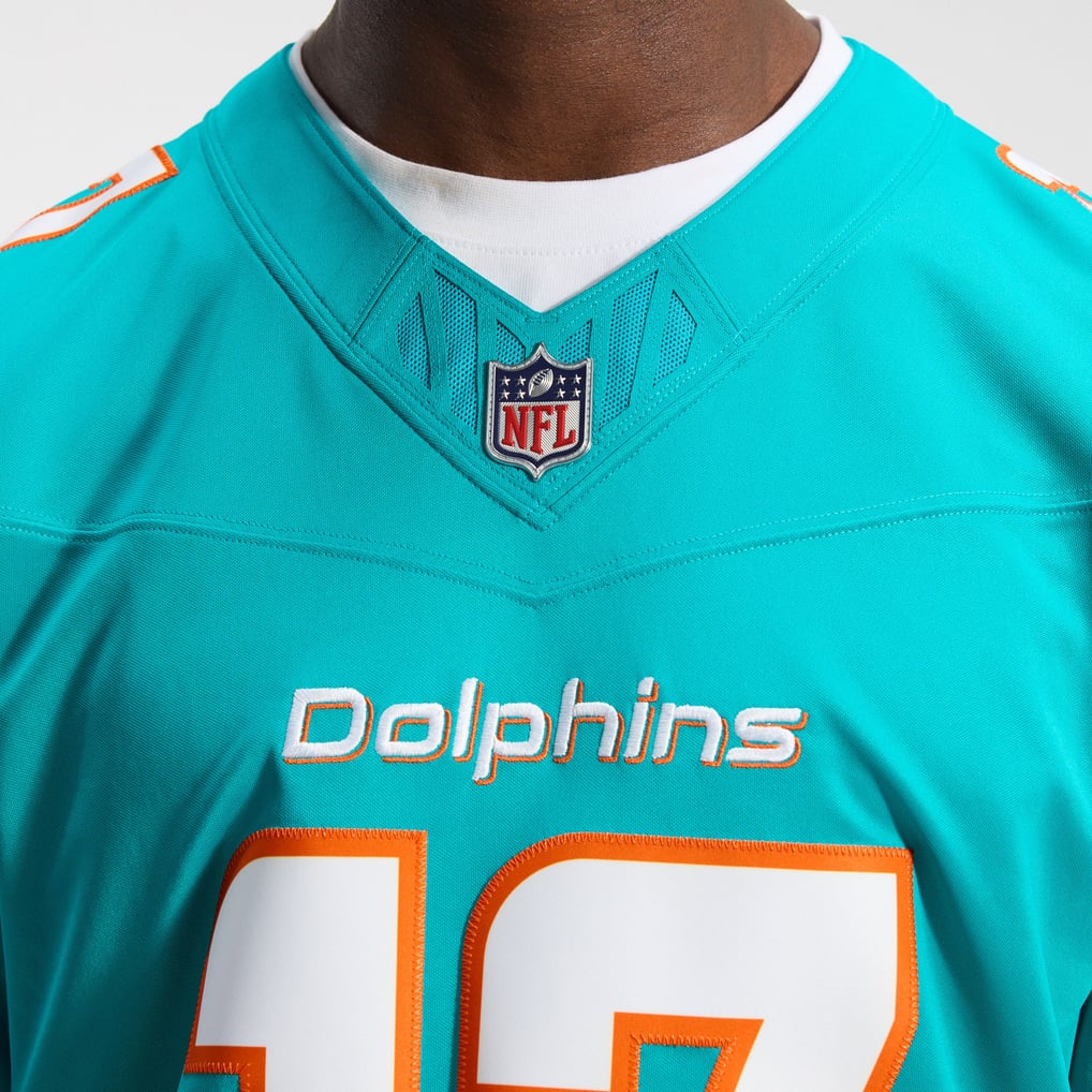 Men's Miami Dolphins Jaylen Waddle Aqua Team Vapor F.U.S.E. Stitched Limited Jersey