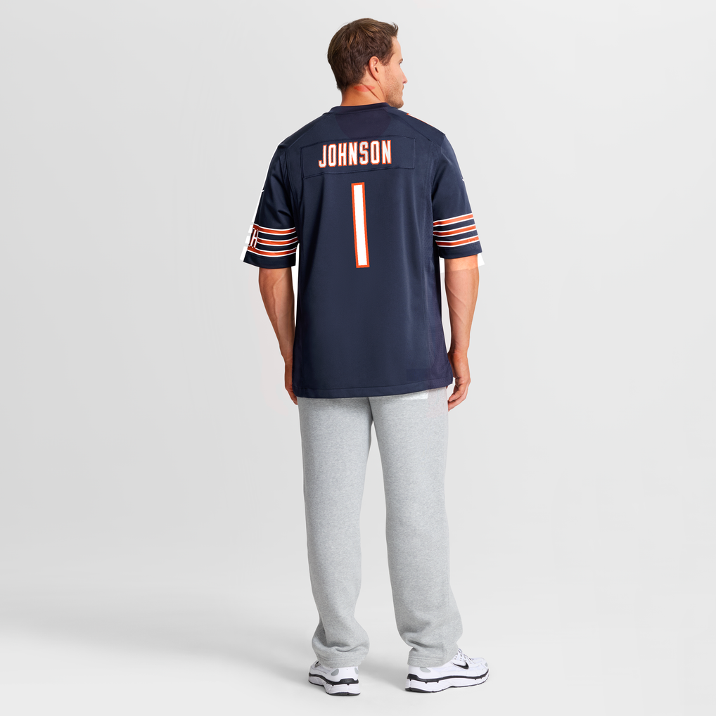 Men's Chicago Bears Jaylon Johnson Navy Game Jersey
