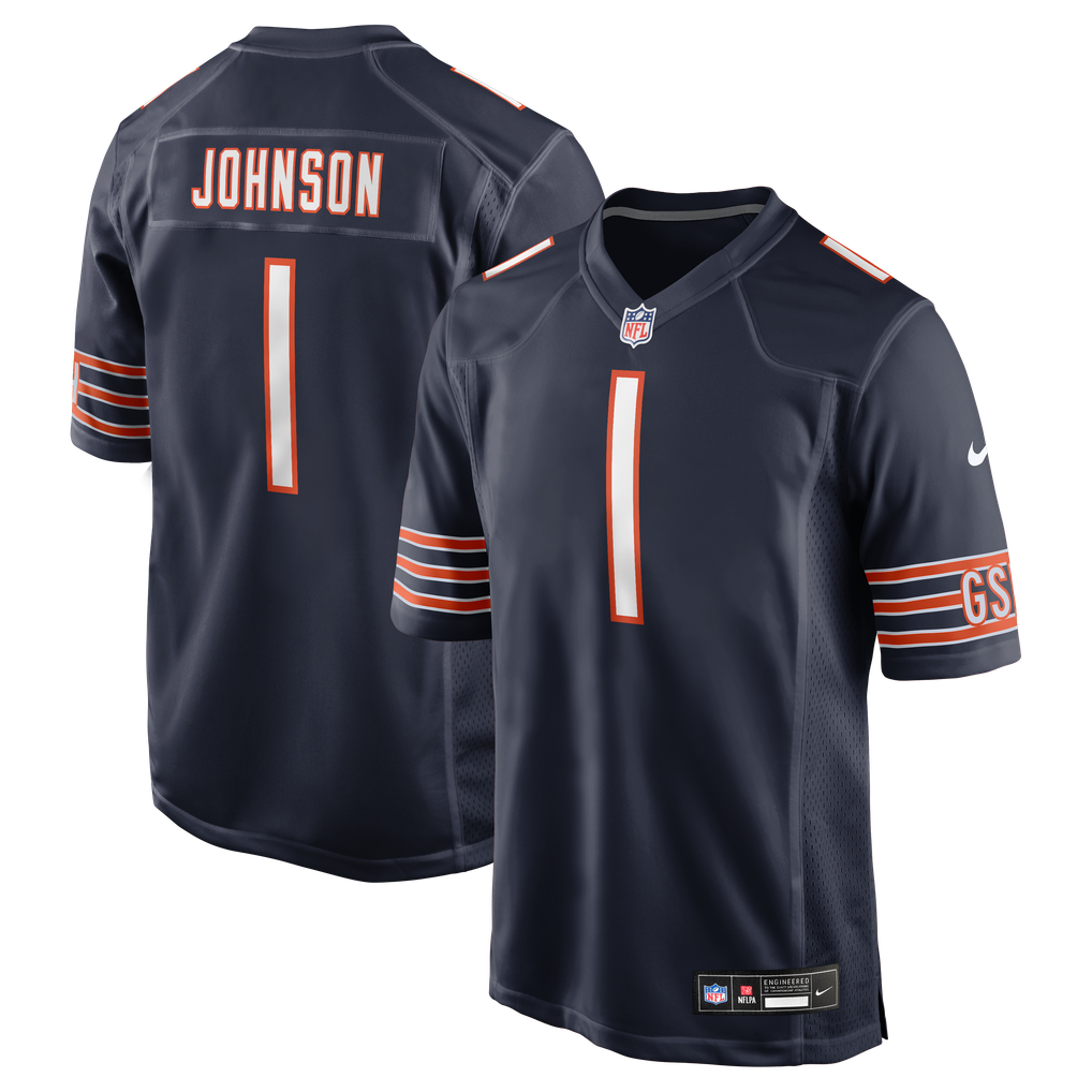 Men's Chicago Bears Jaylon Johnson Navy Game Jersey