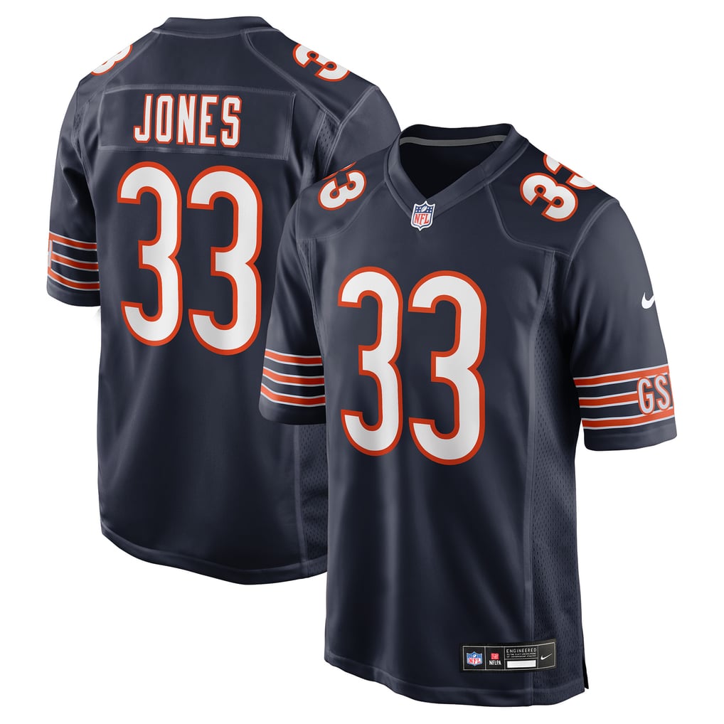 Men's Chicago Bears Jaylon Jones Navy Team Game Jersey