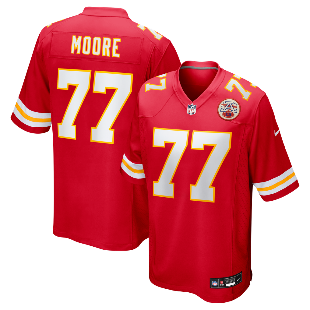 Men's Kansas City Chiefs Jaylon Moore Red Team Game Jersey