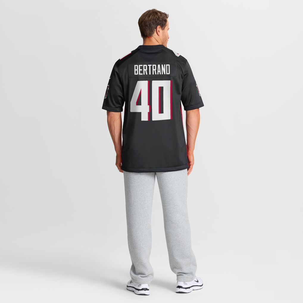 Men's Atlanta Falcons JD Bertrand Black Team Game Jersey