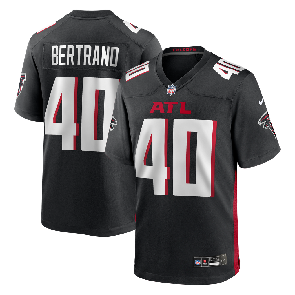 Men's Atlanta Falcons JD Bertrand Black Team Game Jersey