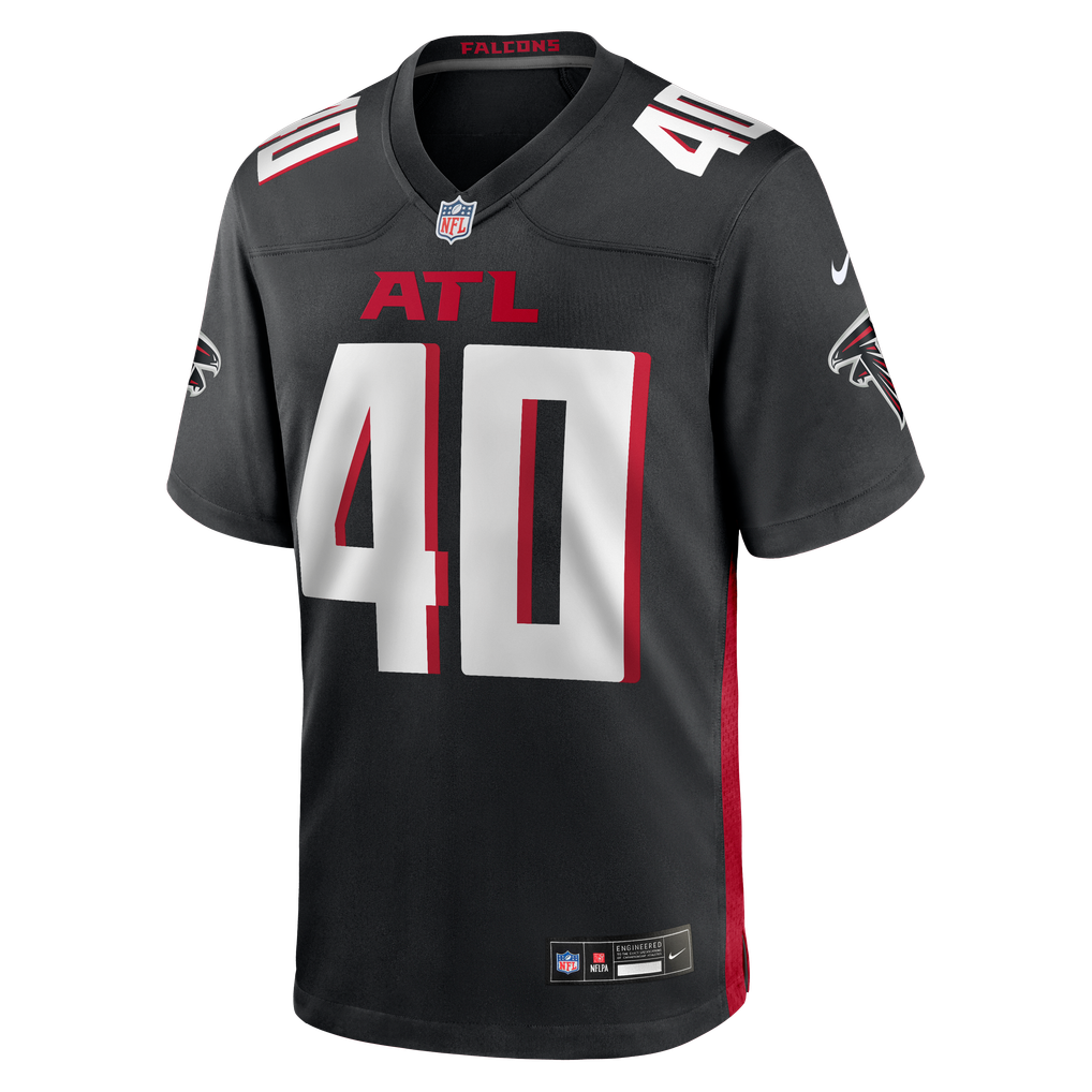 Men's Atlanta Falcons JD Bertrand Black Team Game Jersey