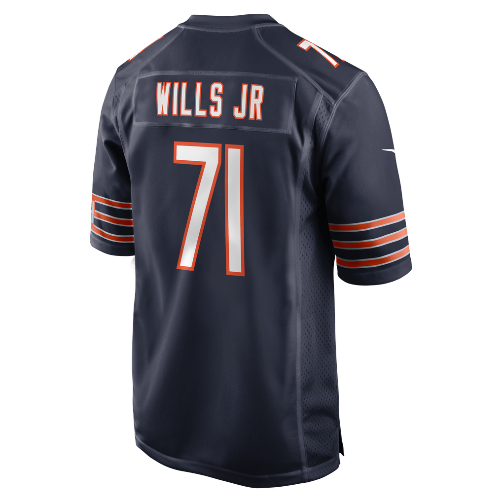 Men's Chicago Bears Jedrick Wills Jr. Navy Team Game Jersey
