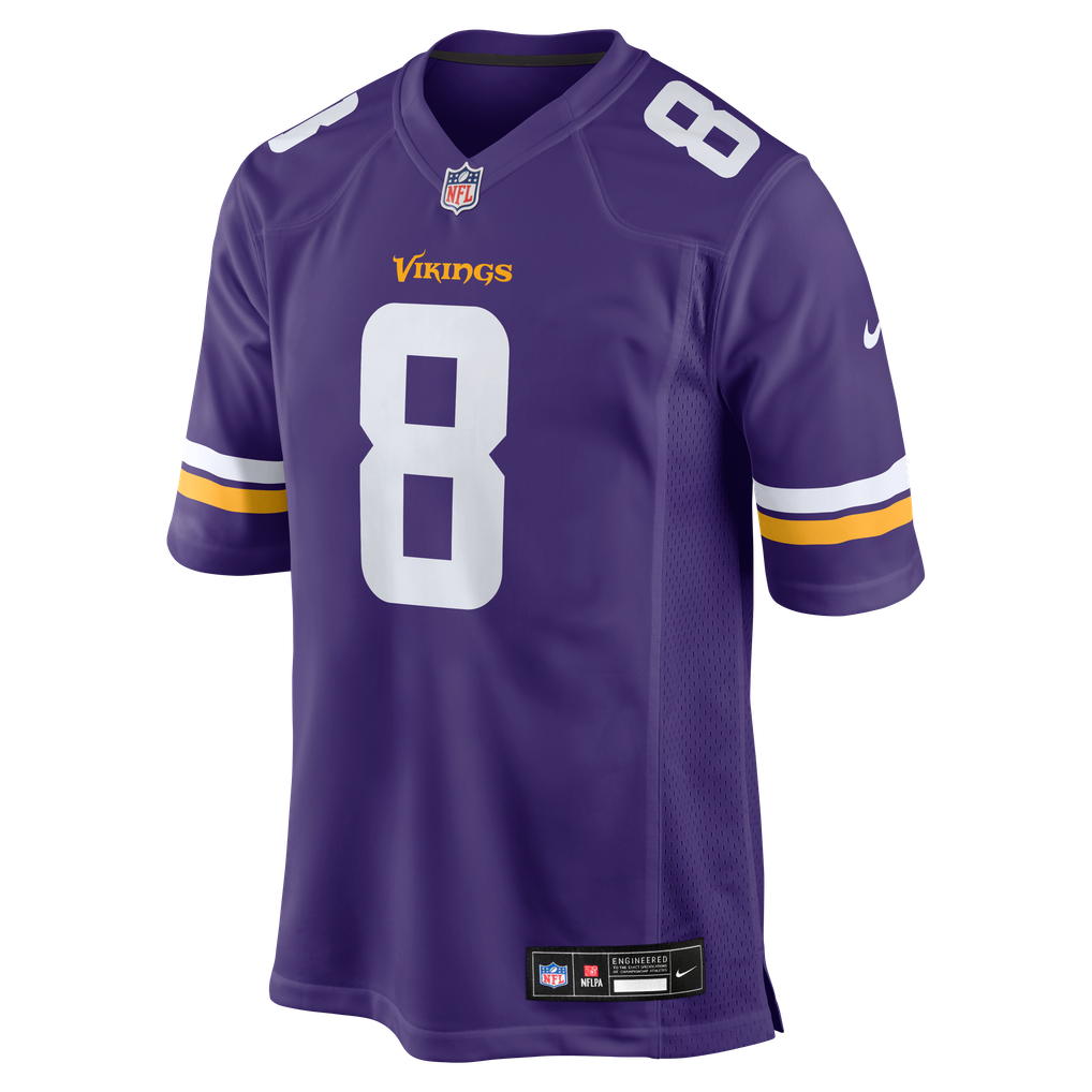 Men's Minnesota Vikings Jeff Okudah Purple Team Game Jersey