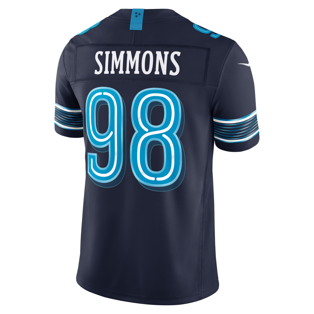 Men's Tennessee Titans Jeffery Simmons Navy 2026 Rivalries Collection Stitched Limited Jersey